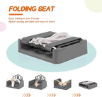 Taleco Gear Foldable Toddler Swing Set, Indoor & Outdoor Baby Swing, Kids Swing Set for Backyard, Safe and Durable Design, Grow with Your Child (Gray)