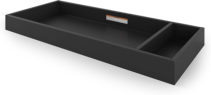 Child Craft Legacy Changing Table Topper, Convert Dresser into a Changing Table Surface, Securely Attaches, Non-Toxic, Baby Safe Finish (Caviar Black)