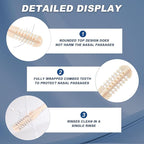 10 Pcs 2-in-1 Nasal Hair Cutter, Double Sided Nose Hair Knife, Nostril Hair Remover Tool, Portable Manual 360° Rotating Nose Hair Trimmer with Ear Picker for Women Men