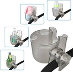 Accmor Stroller Cup Holder with Phone Holder, Bike Cup Holder, Universal Cup Holder for Uppababy Nuna Doona Strollers, 2-in-1 Cup Phone Holder for Stroller, Bike, Wheelchair, Walker, Scooter