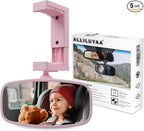 360-Degree Baby Car Mirror for Rear-Facing Seats,Kids Safety Mirrors with Tool-Free Installation,Kids Rear View Mirror BPA-Free Shatterproof & ASTM Certified (Adjustable 14"-22") (PINK)