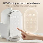 Bottle Warmer for Breastmilk, 11-in-1 Double Bottle Warmer Large Touchscreen with Night Light, Detachable for Easy Cleaning & Accurate Temperature Control, Timer, Milk Warmer for Baby