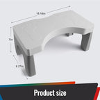 7” Toilet Potty Stool - Proper Posture Squatting Poop Step for Adults, Anti-Slip Lightweight Bathroom Potty Stools for Toilet, Stable & Durable Design, Easy to Clean (1, Grey)