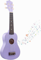 21 Inch Carbon Fibre Kids Toddler Child Children Acoustic Guitar Ukulele Musical Instruments Ideal for 3-9 Year Old Boys Girls Gifts (Purple)