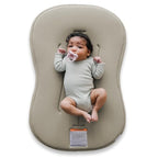 Snuggle Me® Baby Lounger Curve (0-6 Months) - Premium Organic Cotton with Foam Core, Machine-Washable Cover, Buttery-Soft & Breathable Infant Lounger with Travel Bag (30 in x 20 in x 1.9 in) - Birch