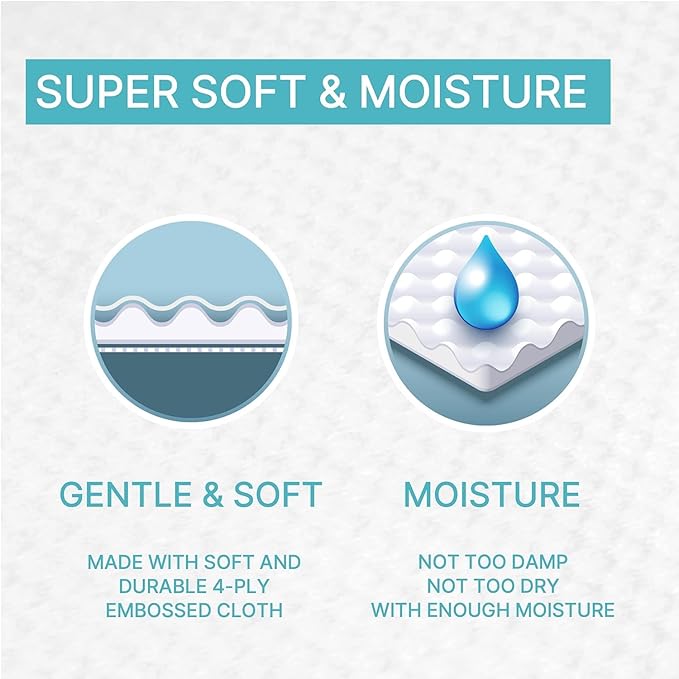 Korea's #1 Light Baby Wipes - Hypoallergenic, Water-Based, Unscented, Alcohol & Paraben-Free – 50 GSM for sensitive skin Flip-Top Plant Based Baby Wipes (80 Count 1 Pack)