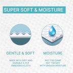 Korea's #1 Light Baby Wipes - Hypoallergenic, Water-Based, Unscented, Alcohol & Paraben-Free – 50 GSM for sensitive skin Flip-Top Plant Based Baby Wipes (80 Count 1 Pack)