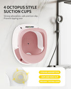 Baby Bath Seat for Babies 6 Months & Up, Bath Seats for Babies Sitting Up, 3 Baby Bath Toys, Open Design, Non-Slip, Compact Toddler Bath Seat.