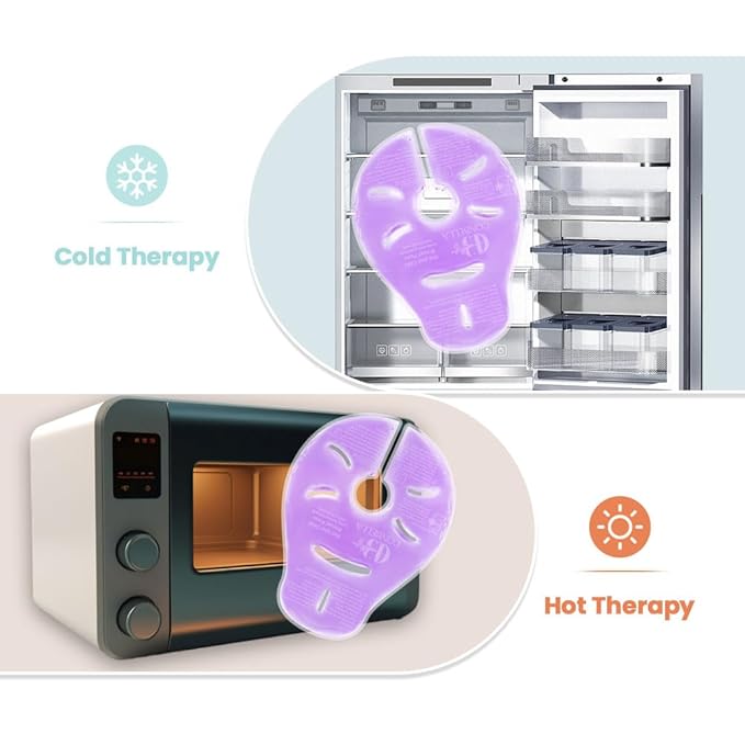 2 Larger Breast Ice Packs with Soft Covers and 6 Breast Pads for Leaking Milk, Hot and Cold Breast Therapy Packs, Breastfeeding Essentials for Relief of Clogged Ducts, Nipple Pain, Engorgement