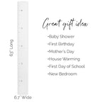 Wooden Growth Chart for Wall - Size Height Chart for Kids, Growth Measuring Board and Kids Height Wall Chart, Growth Chart for Kids, Height Chart for Wall - Modern White (63"x6.7")