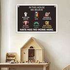 Pride Flag, Pride Banner, Love is Love Wall Decor, Feminist Gay Pride Lesbian LGBTQ Wall Hanging, Be Kind Banner Flag, Rainbow Wall Flag Home Living Room Decor, Banner for Room