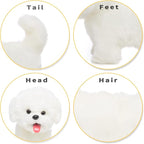 Plush Interactive Maltese Simulation Dog- Puppy Dog Toy for Kids-with Walking, Barking, Wagging Tail & Talking- Robotic Present Pet Toy for Toddler Kids Girls Boys
