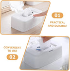 Wipe Storage Box - Refillable Baby Wipes Dispenser with Nonslip Base for One-Handed Use Ideal for Living Room Baby Room Kitchen and Bathroom