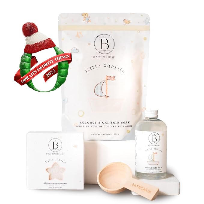 Bathorium Little Charlie Bath Soak, Nourishing Soak for Babies, Made with Colloidal Oat, Chamomile & Coconut, Moisturizes & Soothes Delicate Skin, 26 oz