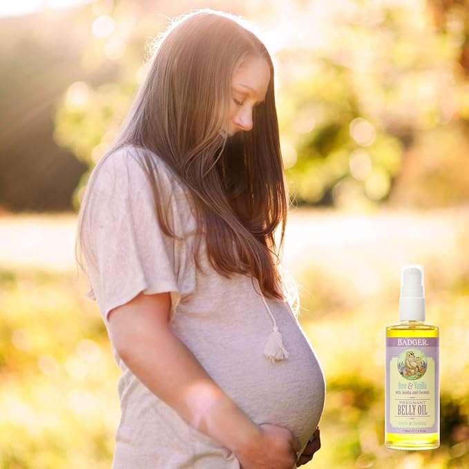 Badger Organic Pregnant Belly Oil - Jojoba & Coconut - 4 oz.