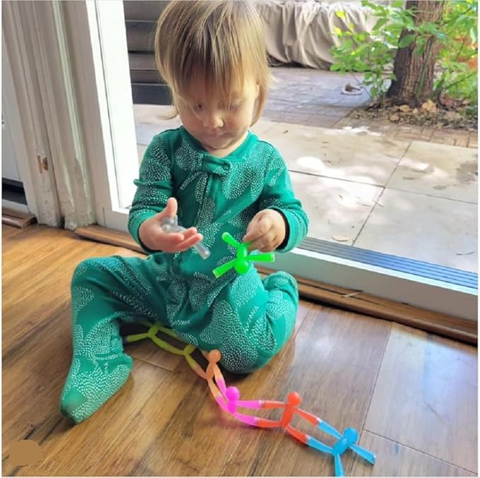 MAGMEN Enhanced Grip Magnetic Fidget Figures for Kids 3-8 & Toddlers | 10-Piece Opaque Colors Multipurpose Magnets Set for Travel, Road Trip, Office & Stocking Stuffer Gifts.