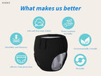 Youth Special Needs Reusable Swim Diapers Swimwear for Incontinence Cloth Diaper Covers Waterproof,Leakproof, Unisex (XS, Black)
