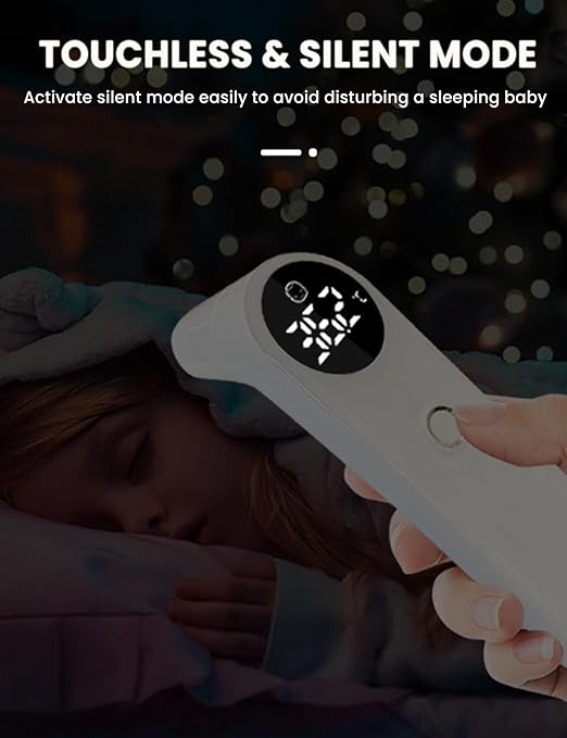 3-in-1 Baby Thermometer for Forehead, Ear & Object - No Touch Digital Infrared Thermometer with LED Display, Fever Alarm Silent Mode Memory Recall, Accurate Termometro for Infants Toddlers Adults