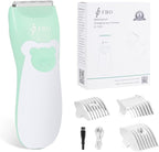 FBO Bikini Trimmer & Adult Painless Electric Shaver,Baby Hair Clippers Kit,Infant Kids Multipurpose Hair Trimmer-Quiet,Cordless,Waterproof,Rechargeable,Sharp Durable,with Ceramic Blades,Green