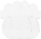 Happiest Baby SNOO Sleep Sack - 100% Organic Cotton Baby Swaddle Blanket - Doctor Designed Promotes Healthy Hip Development - 3-Pack Bundle (White, S, M, L)