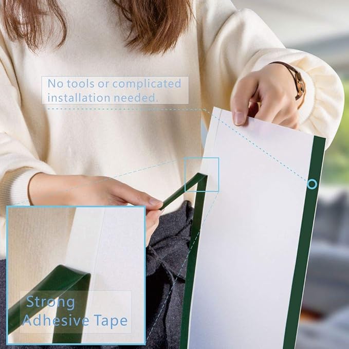 AILUOQI 2 Pack Door Jam Shield Finger Pinch Guard for Baby Proofing, Kids, Hinge Cover Pinch Guard for 90 & 180 Degree Doors Frame & Baby Gate. 47.2" H, 6.7" W