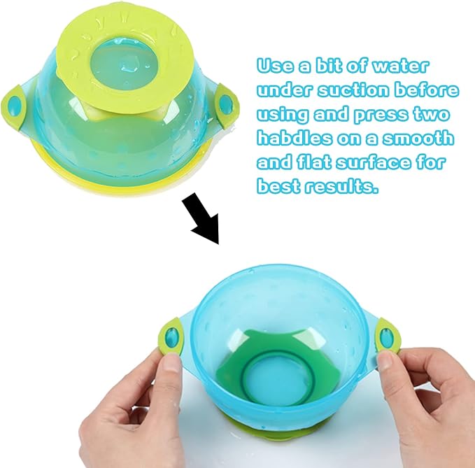 PandaEar Stay Put Spill Proof Stackable Baby Suction Bowls 3 Sizes for Toddlers with Silicone Feeding Utensils and Secure Lids BPA Free