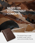 ALLIVE Passport Holder for Travel, Genuine Leather Passport Holder with Airtag Women Men,Travel Must Haves Airport Essentials, Passport Cover Travel Gifts Brown