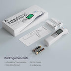 Ear Thermometer, Highly Accurate Ear Thermometer for Kids, Adults and Babies, 30 Memory Recall, 1s Result and 3-Color Fever Alert, with 24 Disposable Probe Covers, Gray