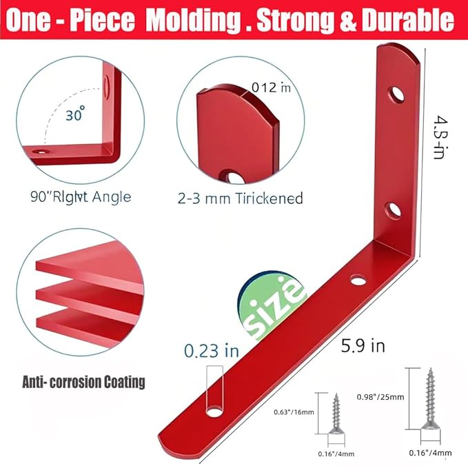 Anti Tip Furniture Anchors for Baby Pet Proofing,Furniture Wall Anchor Furniture Dresser Bookshelf Falling Prevention Device for Children (Red)