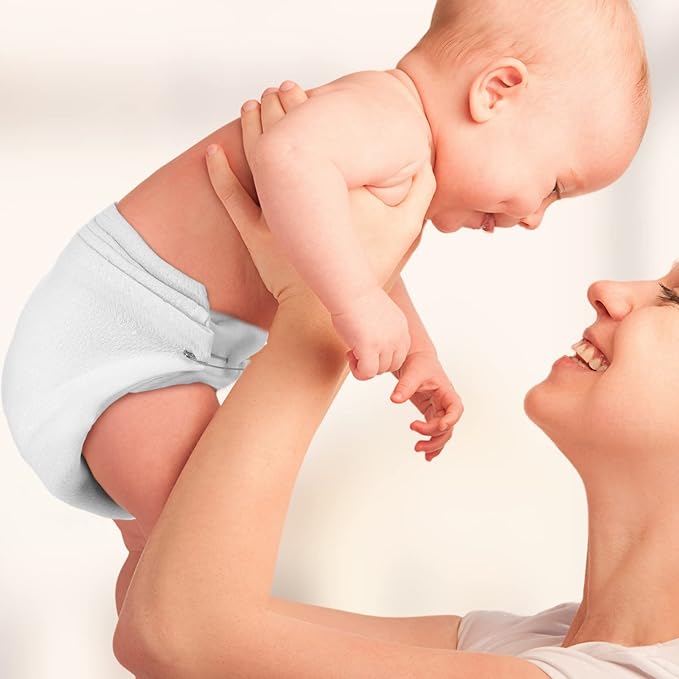 Zomiboo 30 Pack Birdseye Cotton Diapers for Babies Large 27 x 27 Inch Reusable Burp Cloths with 30 Diaper Pins for Babies Boy Girl Toddlers