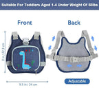 Toddler Harness Leash+ Anti Lost Wrist Link, Accmor Cute Dinosaur Kids Harness with Leash, Foldable Child Leash Baby Walking Wristband Assistant Strap Belt Hold Baby Boys Girls Close While Walking