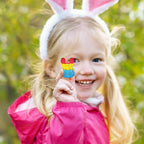 48 Pack Easter Pop dget Toys Keychain Basket Stuffers Eggs Bunny Carrot 4 Colors Push Bubble Sensory Squeeze Popper Stress Relief Party Favor Gifts for Kids