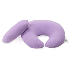 Dr. Mama's Organics Nursing Pillow with Lumbar Support - Ergonomic Design Helps Relieve Back Pain and Arm Fatigue - for Bottle and Breastfeeding - Removable Organic Cotton Cover - (Lilac)