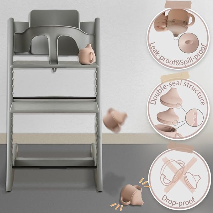 Moonkie Silicone Baby Sippy Cups | 3 Stages Training Cup Straw Cup for Infants Toddlers and Kid | 4 oz 1Pack