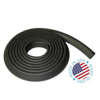 KidKusion Baby Proof Edge Cushion Protector | Made in USA | Foam Rubber Furniture and Fireplace Edge Guard Bumper | Black | 12 Ft | Tape Included