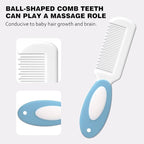 Baby Grooming Kit,Baby Health Care Kit,Baby Brush Soft Bristles 5 pcs Baby Nail Kit Nursery Care Kit Baby Hair Brush Hair Comb Nail Kit Safety Cutter Nail Clipper Set Blue