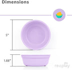 Re-Play 12 Oz. Toddler Bowls for Snack and Everyday Dining - Dishwasher and Microwave Safe - Made in USA - Set of 3-5.75" x 5.75" x 2" - Princess