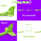 CUKU 6 Pack LED Light Airplane Toys-17.5" Large Throwing Foam Plane-2 Flight Modes Glider Plane-Outdoor Flying Toys for Kids-Flying Toys Gift for Boys Girls 3 4 5 6 7 8 9 Years Old