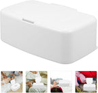 Baby Wipe Dispenser Box Refillable Plastic Wipes Container with Dust Cover Portable Wet Tissue Holder for Living Room Nursery Kitchen Bathroom 6.69X4.13X2.36 Inch
