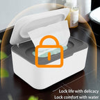 1Pack Wipes Box Dispenser Baby Wipe Container Wipe Dispenser for Bathroom Sealing Design Keeps Fresh Easy Open Dustproof Wet Tissue for Home