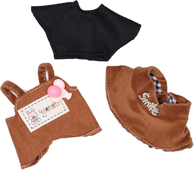 Clothes for 15/17cm Dolls(NO Doll) - Outfit for Labubu with Accessories Suit - Clothes Set for Dolls Dress Up