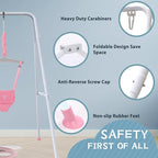 G TALECO Gear Baby Jumper with Stand,Baby Bouncer,Easy Set-Up,Baby Exerciser for Active Babies,Suitable for Indoor and Outdoor, Pink (Water Mat Include)