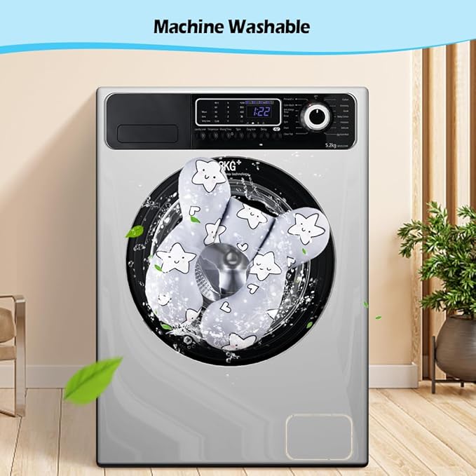 KAKIBLIN Baby Neck Pillow,Upgraded Baby Support Pillow, Head Pillow,Travel Pillow for Car Seat,Pushchair,Travel (Star)