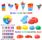 Slime Supplies Kit, 135 Pack Slime Making Kit 30 Crystal Slime, Glitter Jars, Charms, Sugar Paper, Foam Beads, Fishbowl Beads, Toy Cups, Slices, Air Dry Clay and Tools for Kids Girls by WINLIP