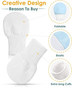 Newborn Baby Mittens Anti Scratch Baby Mittens No Scratch Mittens Baby Gloves for 0-6 Months Boys Girls(6 Pairs)