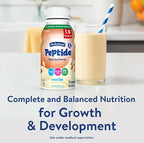 PediaSure Peptide 1.0 Cal, Peptide-Based Formula, Sole-Source Nutrition Drink for Tube Feeding or Oral Nutrition, Vanilla, 8-fl-oz Bottle, Pack of 24