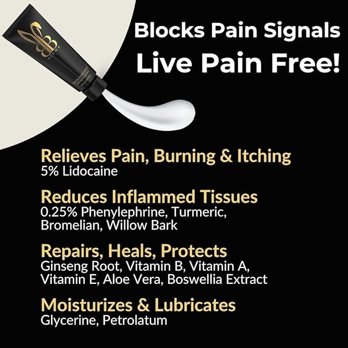 5% Lidocaine Rapid Hemorrhoid Soothing Cream, 2 oz, Maximum Strength for Fast Acting for Pain, Burning, Itching, Swelling & Discomfort.