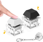 Keyboard Fidget Toys, Keyboard Fidget Keychain Keyboard Decompression Toys Keyboard Fidget Toy Button Stress Relief Gifts for Adult and Kids,Finger Clicker Toys,ADHD Toy,Cool Fidgets(White and Black)