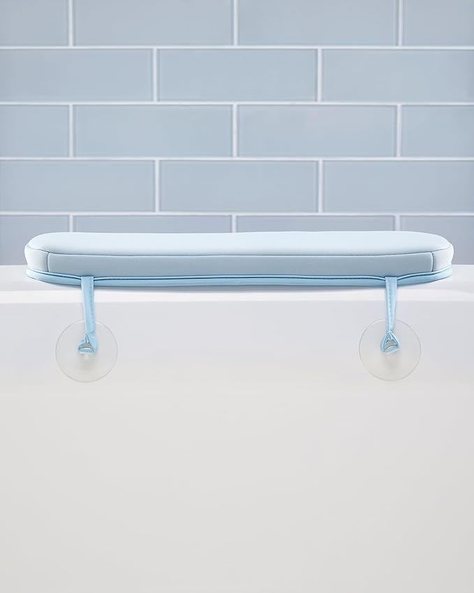 Skip Hop Baby Bath All-in-One Cushioned Elbow Saver & Kneeler Pad Set with Height-Adjustable Design and Quick-Dry Material, Wave