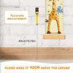 Customize Name Growth Chart Wall, Funny Giraffe Premium Canvas Removable Height Chart for Kids, Height Measurement for Wall, Unisex Kids Room Wall Decor, Measuring Height Charts